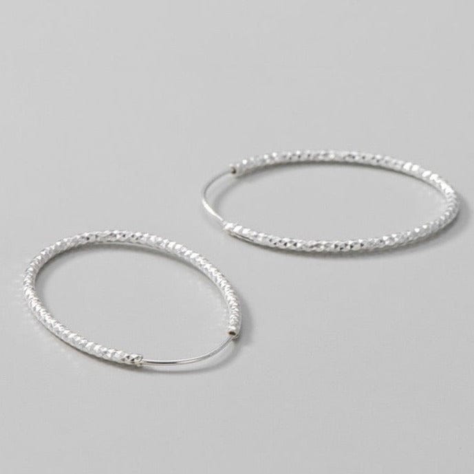 Sterling Silver Thick hoop Earrings