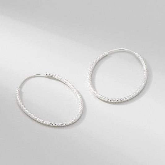 Sterling Silver Thick hoop Earrings