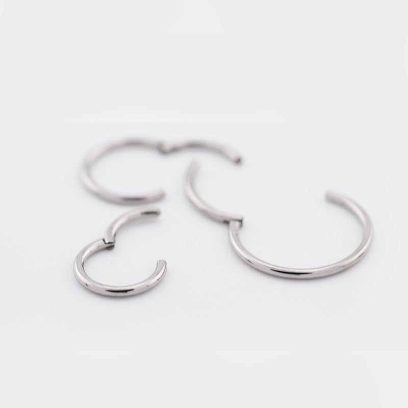 Implant Grade F136 Titanium Nose Ring Seamless Closed Ring Personalized Earrings