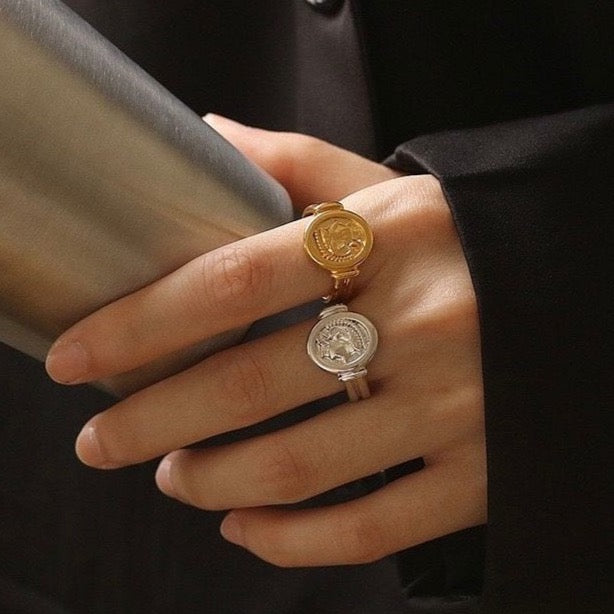 Athena signet Rings - 18k Gold plated