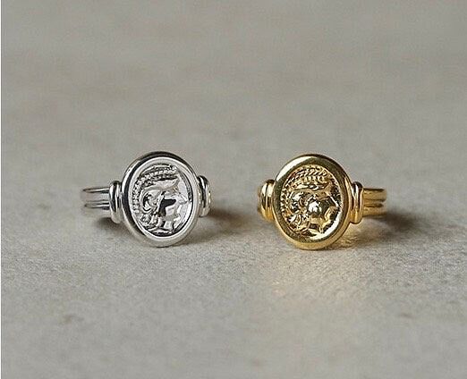 Athena signet Rings - 18k Gold plated