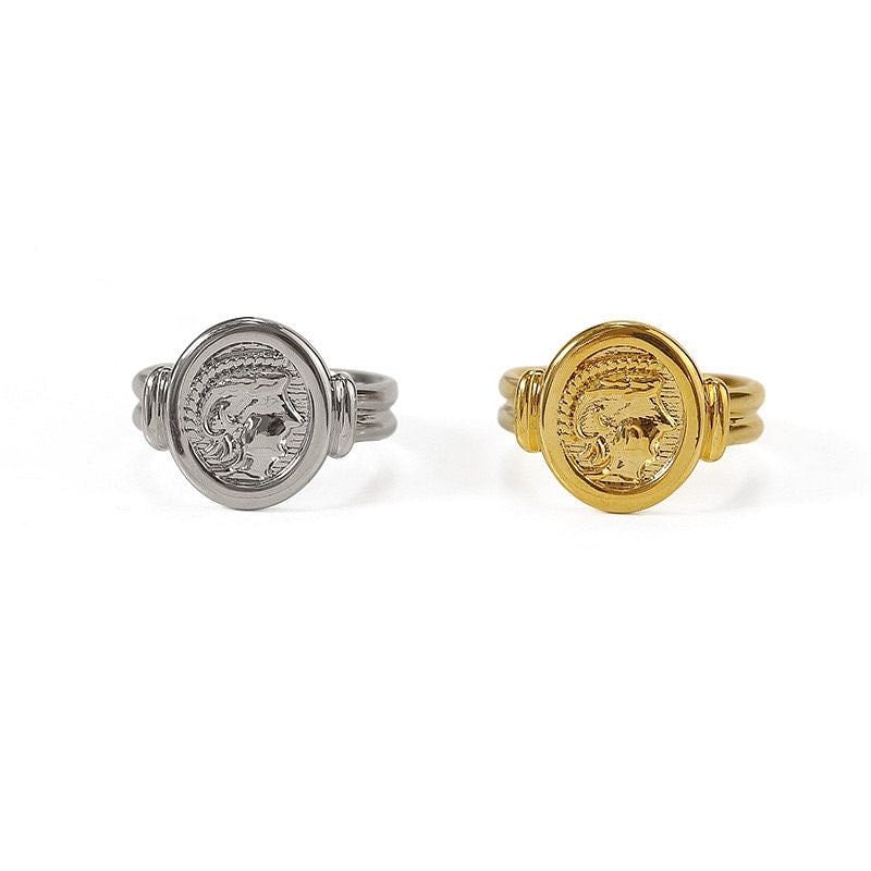 Athena signet Rings - 18k Gold plated