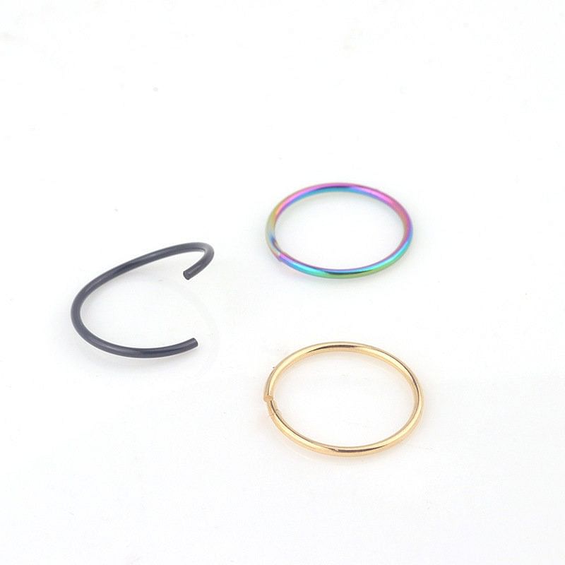 0.8mm 20G Rook Hoop Piercing Earrings - Surgical steel