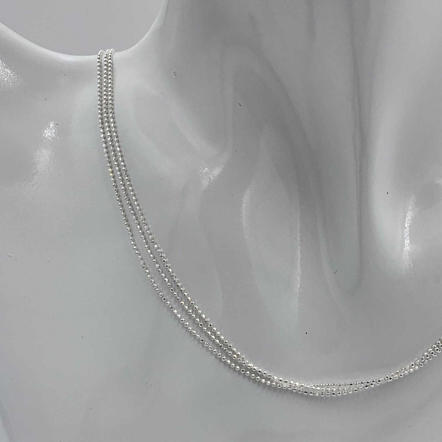 Beaded chain Necklaces - Sterling silver