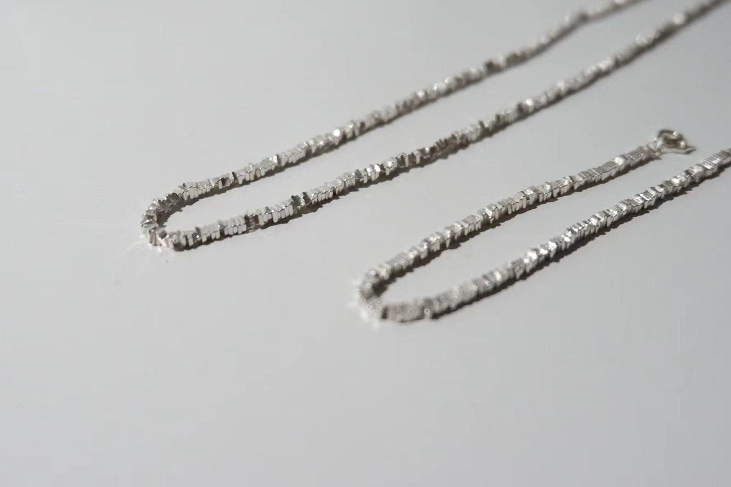 Layering gravel Necklaces - Sterling silver