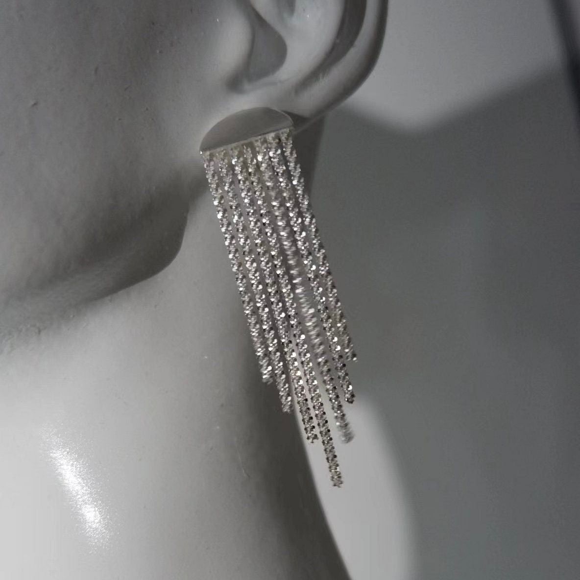 Sparkle Tassel Earrings - Sterling silver