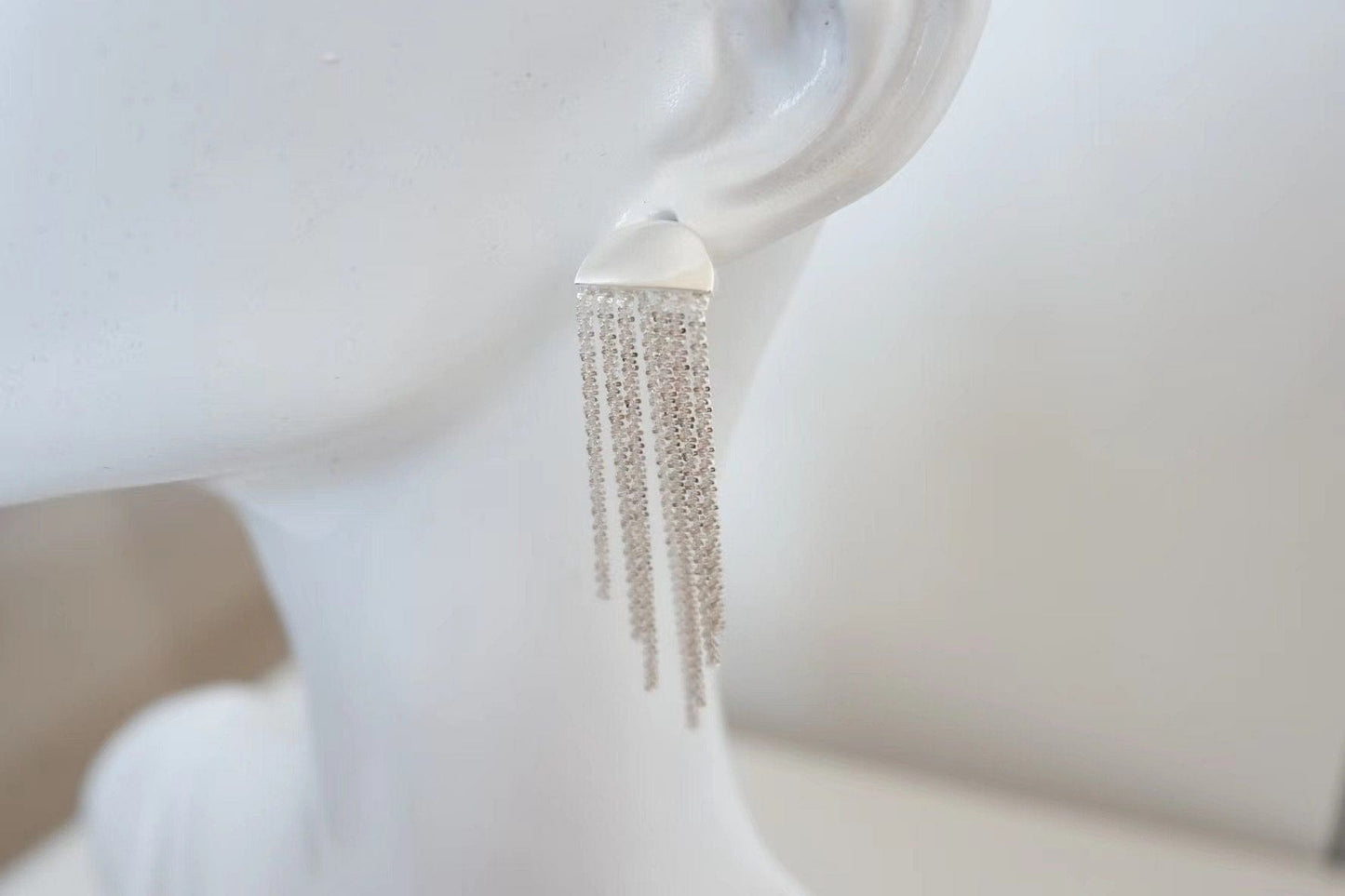 Sparkle Tassel Earrings - Sterling silver