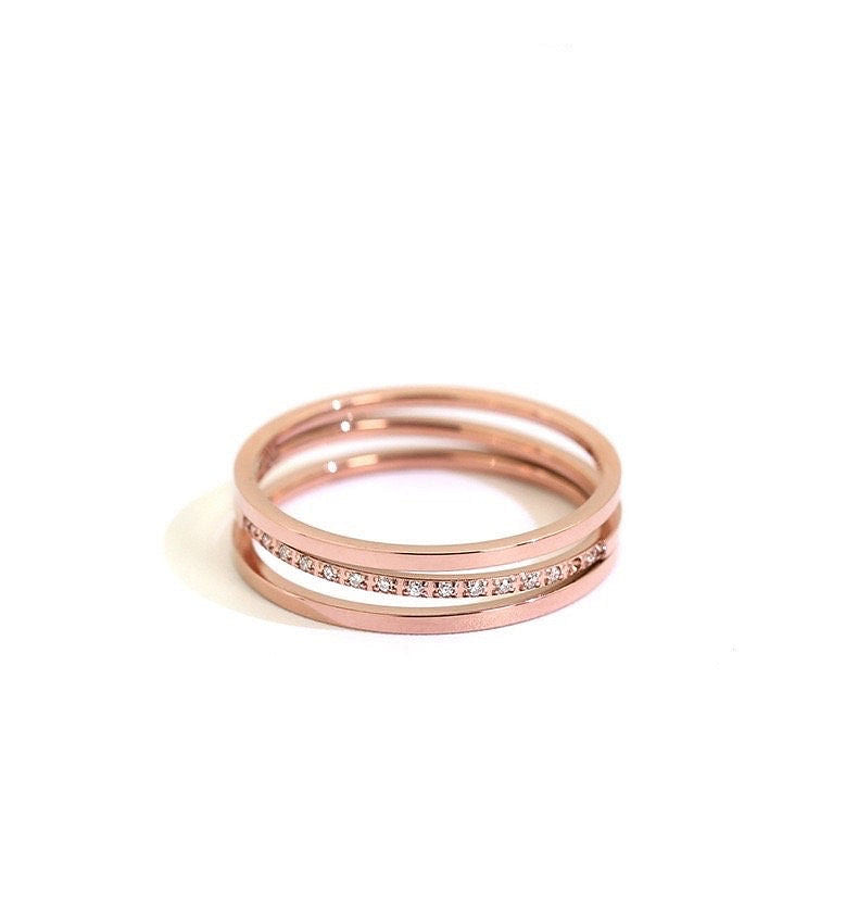 Rose Gold Cigar ring - Titanium steel