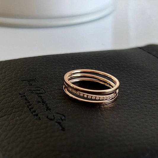 Rose Gold Cigar ring - Titanium steel